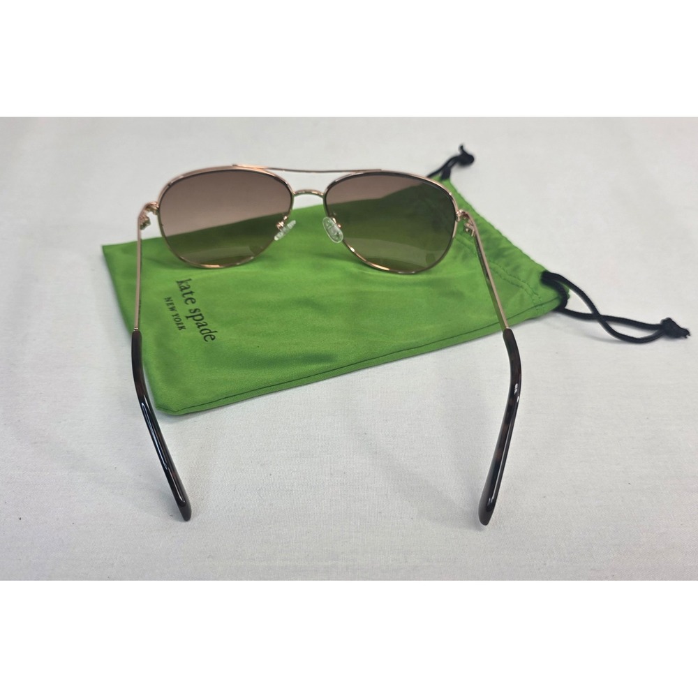 Kate Spade New York Emmaline Rose Gold Aviator Sunglasses with Gradient Lenses - Picture 5 of 9